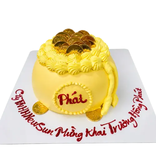 Bánh kem HU2 – Mẫu tặng Khai Trương Tất Niên