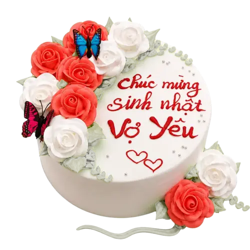 Bánh kem V44 – Mẫu tặng Vợ - Bà Xã